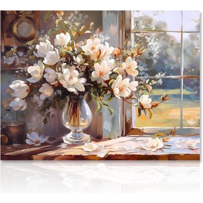 Bauernhof Blumen Leinwand Bilder Rustikal Wanddekoration 30×40 cm