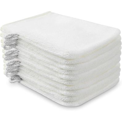 10er Pack Waschhandschuhe Frottee Mikrofaser Waschlappen 15x21cm Saugfähig