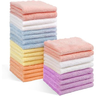 Baby-Waschlappen Mikrofaser Korallen-Fleece 24 Stück weich saugfähig Neugeborene