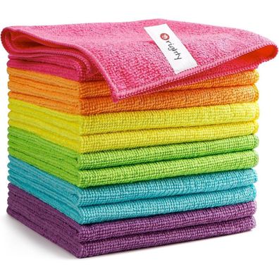 12er-Pack Orighty Mikrofaser-Reinigungstücher 30x30cm fusselfrei & saugstark