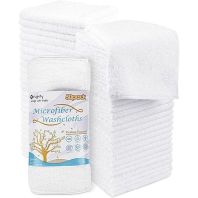 Mikrofaser Waschlappen Handtücher Set 50er Pack saugfähig weich multifunktional