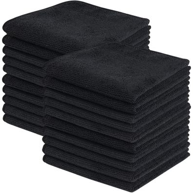 20x20cm 20Stück Schwarze Mikrofasertücher Küche Reinigung Putzlappen