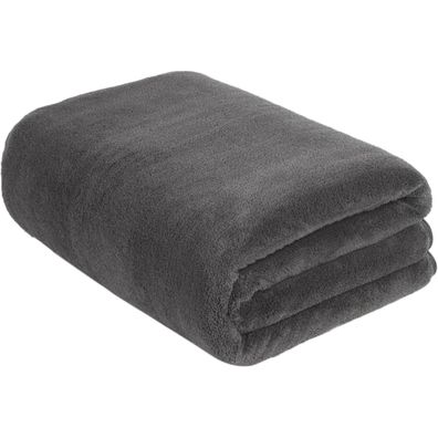 XXL KinHwa Mikrofaser Badetuch Dunkelgrau 100x200cm schnelltrocknend fusselfrei