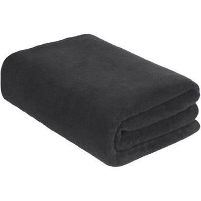 XXL Mikrofaser Badetuch 100x200cm Dunkelgrau saugstark fusselfrei Strandtuch