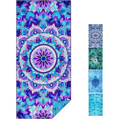 Mikrofaser Strandtuch 180x80cm Leicht dünn Sandfrei Handtuch Reise Schwimmen