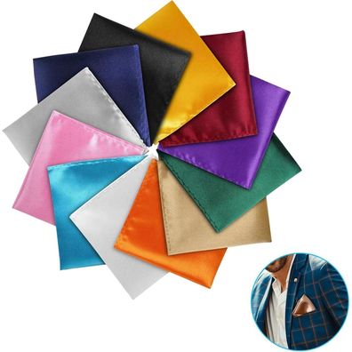 URAQT Einstecktuch Herren 12 Stück Taschentuch Kavalierstuch Handkerchiefs 22 x