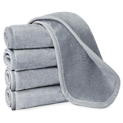 URAQT Mikrofaser Gesichtsreinigungstücher 5pcs Waschbar Abschminktücher Grau