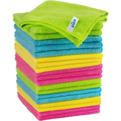 Mikrofaser Reinigungstücher Set 20 Stücke 32x32cm - Fenster Tuch Geschirrtücher