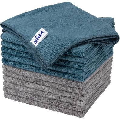 12er Set MR. SIGA Mikrofaser Reinigungstücher 40x40cm Putzlappen