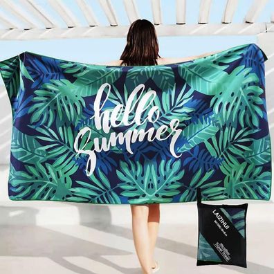 Laizihui Microfaser Strandtuch 160x80cm sandfrei saugstark leicht