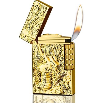 LLIANG Drachenmuster Flip-Feuerzeug Outdoor Camping Männergeschenk