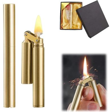 Gold Feuerzeug Jetflamme nachfüllbar winddicht Zinklegierung