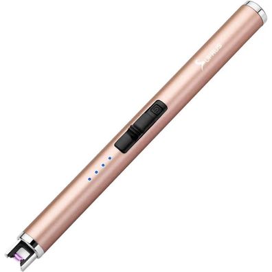 SUPRUS Lichtbogen Feuerzeug USB Aufladbar Winddicht Flammenlos Gold