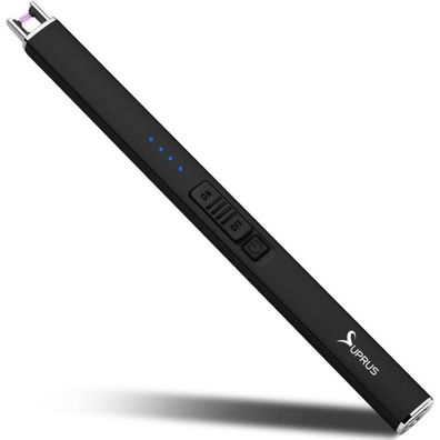 Elektrisches Feuerzeug USB Winddicht Flammenlos Wiederaufladbar Outdoor Schwarz