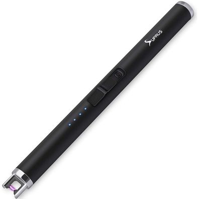SUPRUS Lichtbogen Feuerzeug Elektronisch USB Aufladbar Winddicht Tragbar Schwarz