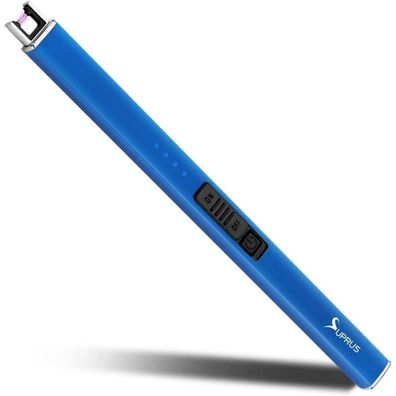 SUPRUS Leuchtfeuerzeug USB Wiederaufladbar Winddichtes blau