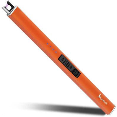 SUPRUS Leuchtfeuerzeug Elektrisches Feuerzeug USB-Lichtbogenanzünder Orange