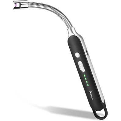 SUPRUS Lichtbogen Feuerzeug USB Wiederaufladbar Winddicht Flammenlos Schwarz