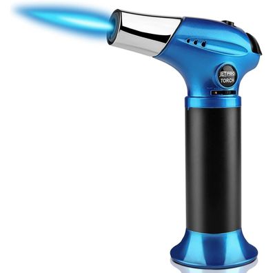 Butan Fackel Küche Feuerzeug Nachfüllbare mit Einstellbarer Flamme BBQ Blau