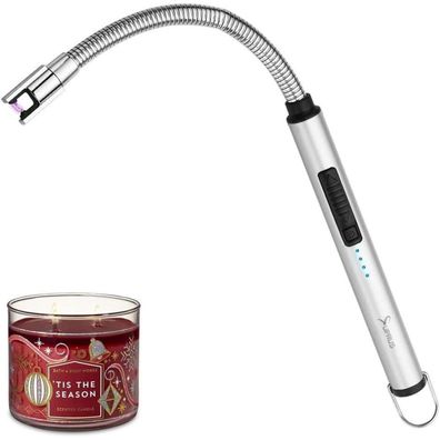 SUPRUS Wiederaufladbarer Lichtbogen-Feuerzeug, Winddicht, USB, Flexibler Hals