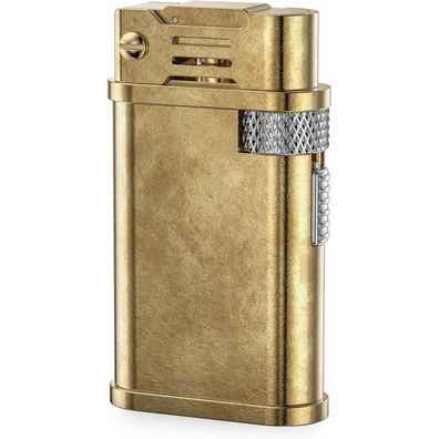 JOPOO Vintage Benzinfeuerzeug Nachfüllbar Trench-Stil Geschenkbox