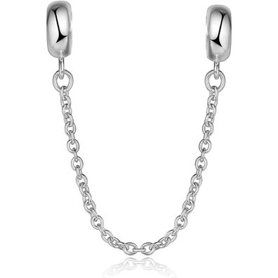 GW 925 Sterling Silber Gummi Spacer Stopper Bead Charm Sicherheitskette für