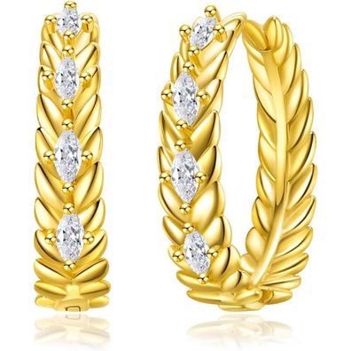 GW Gold Creolen 925 Damen Hypoallergene Ohrringe Geschenkbox
