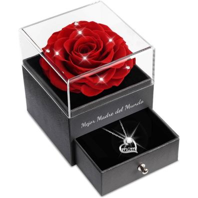 Sunia Ewige Rose Mama Halskette 925 Silber Mejor Madre Geschenk
