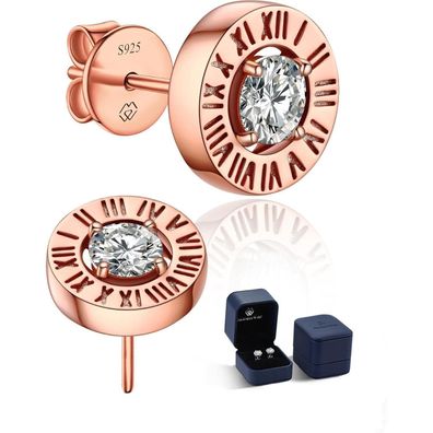 MomentWish Moissanit Ohrringe Silber 925 Diamant Muttertag Geschenk