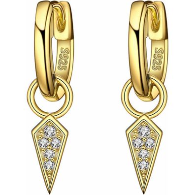 GW Ohrringe Damen Creolen Gold 925 Sterling Silber Hoops Geschenke