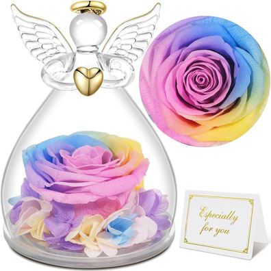 Sunia Ewige Rose Engel Figur Glas Schutzengel Weihnachten Geschenke