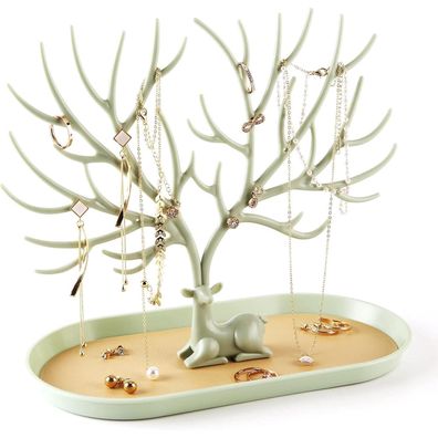 Geweih Schmuck Displayständer Baum Turm Hirsch Design 3 in 1 Organizer