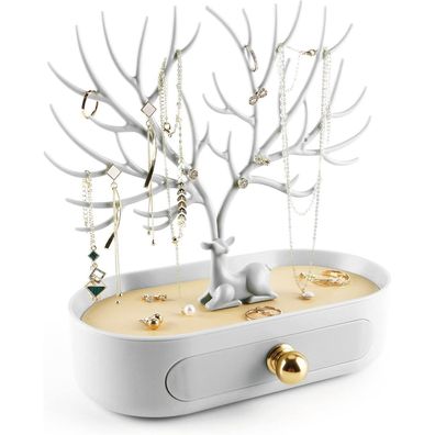 MORE&LESS Geweih Schmuck Display-Rack Aufbewahrung mit Schublade