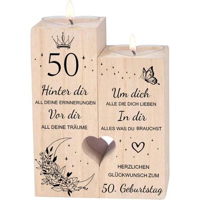 50. Geburtstag Frau Kerzenständer Geschenkideen Vater Mama Freundin