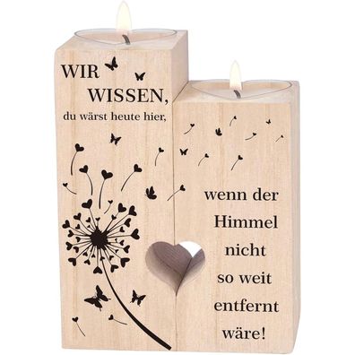 Trauergeschenk Memorial Kerzenständer Grabkerzen Trauerkerze Deko Trauerlicht