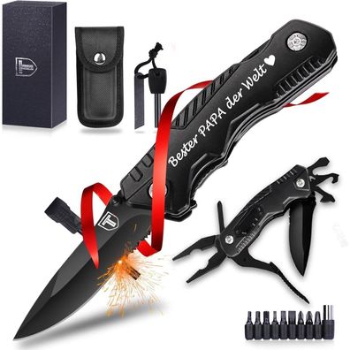 Multitool Taschenmesser 10-in-1 Männer Geschenk Outdoor Camping Jahrestag