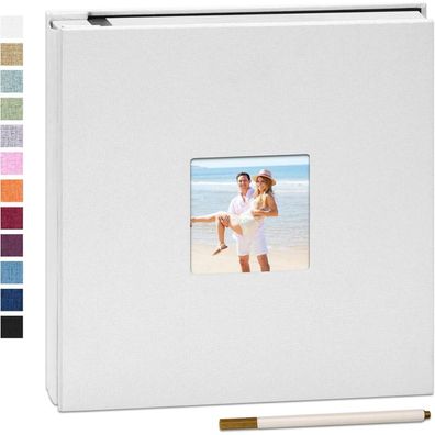 Yopih Selbstklebendes Fotoalbum 10x15 Groß Leinen Hochzeit Album 40 Seiten