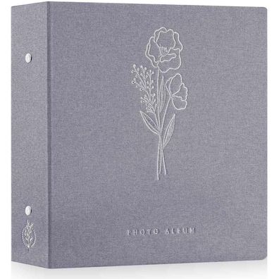 Lanpn Fotoalbum 10x15 600 Leinen Einsteckalbum Hoch Querformat Bilder Grau