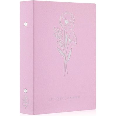 Fotoalbum 300 6x4 Querformat Leinen Rosa Einstecken Lanpn