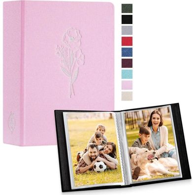 Lanpn Fotoalbum 10x15 100 Fotos Leinen Einsteckalbum 2er Packung Pink