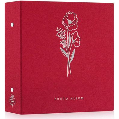 XXL Fotoalbum 10x15 Leinen Einsteckalbum 1000 Fotos Rot