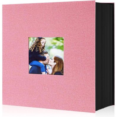 XXL Fotoalbum 1000 10x15 Leinen Einstecken Einsteckalbum Rosa