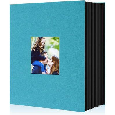 XXL Lanpn Fotoalbum 10x15cm 1000 Fotos Leinen Einsteckalbum Teal