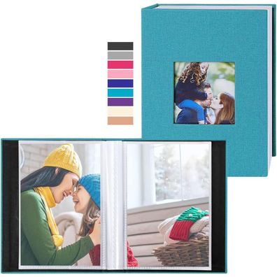 Leinen Fotoalbum 10x15 50 Bilder 2 Packungen Blaugrün