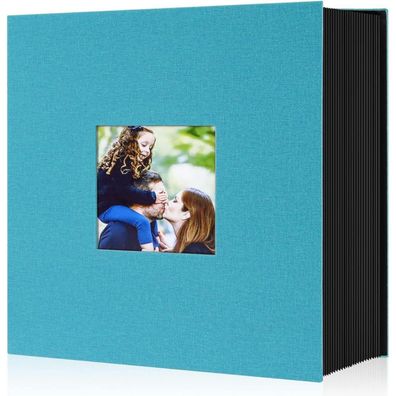 Fotoalbum 10x15 1000 Blaugrün Leinen XXL Einsteckalbum Hoch Querformat