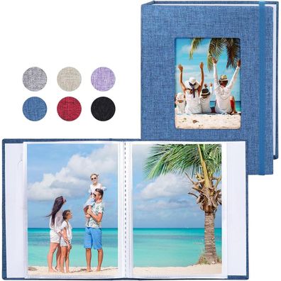 Fotoalbum Vienrose 10x15 Klein Leinen Cover, Frontfenster, 2er Pack, Album 26