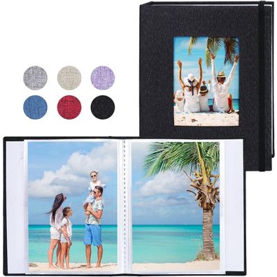 Fotoalbum Vienrose Klein 10x15 Leinen Cover 2 Pack Frontfenster & Einsteckalbum