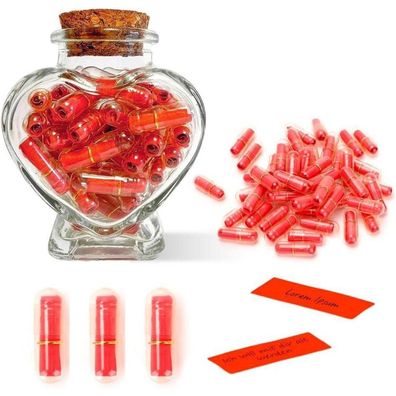 Liebesnachricht Flasche 50 Stück DIY Jahrestag Valentinstag Rot