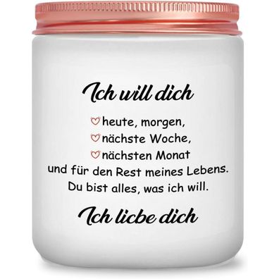 Romantische Lavendel Duftkerze - Ich Liebe Dich Geschenk für sie ihn