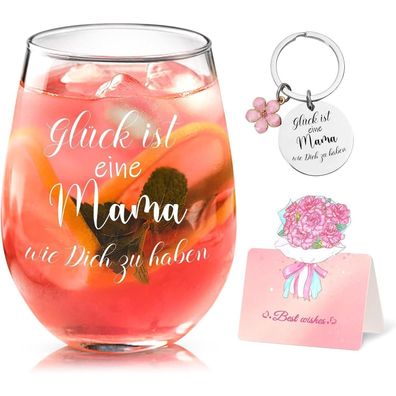 Personalisiertes Weinglas für Mama - Muttertagsgeschenk 17oz - Joymaking